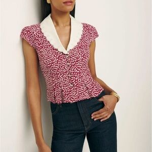 ISO! Reformation Palermo Top in Roja Red - Size 4